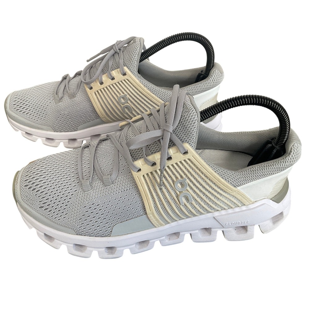 On Cloud Cloudswift Women's Running Shoes Grey Cream CloudTec Mesh Sneakers US 7